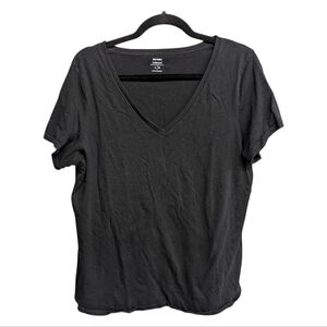 Old Navy Relaxed Fit Black V neck T-shirt Large